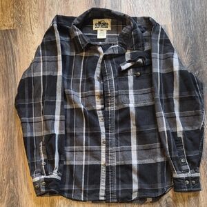 Old Mill Black and Gray Plaid Men's Casual Shirt